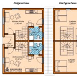 Grundriss Haus 1 Ferienwohnung Brandenburg, Haus 1