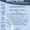 Bett und Bike Zertifikat Beschreibung Ferienpark nahe Berlin