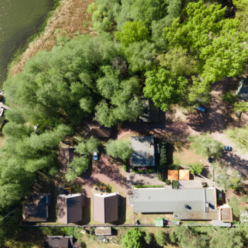 Drohnenflug über der Anlage Drohnenflug über der Anlage